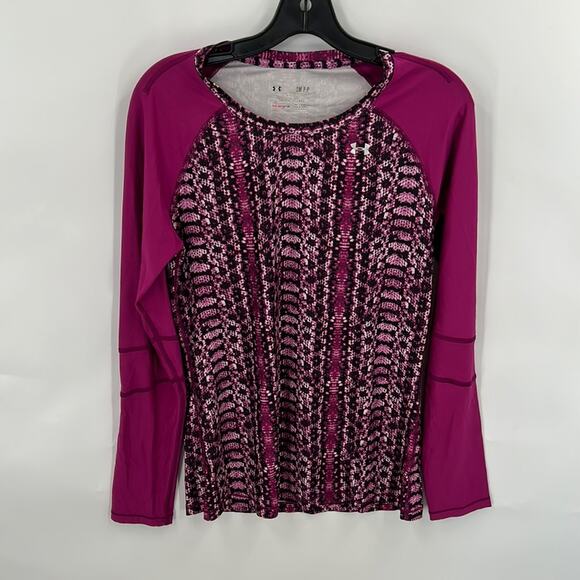 Under Armour Women's Purple Long Sleeve Activewear Fitted Heat Gear Top Small - Picture 1 of 10